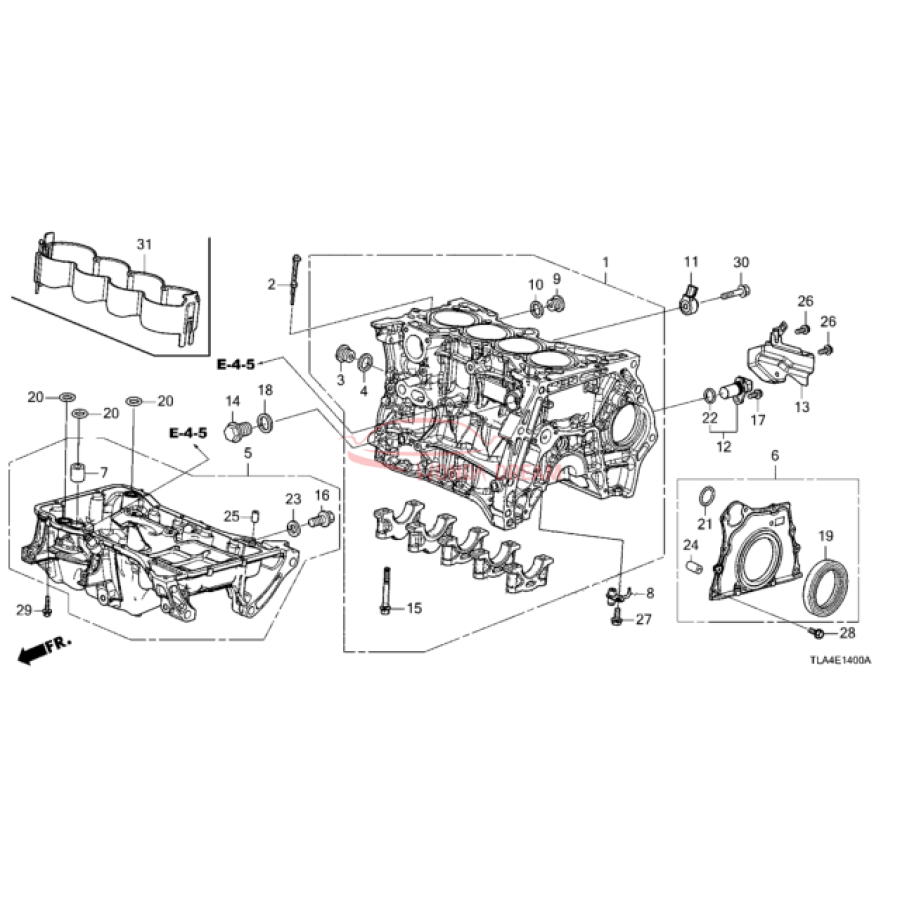 Engine Oil Pan (11200-5PA-A00) - 2
