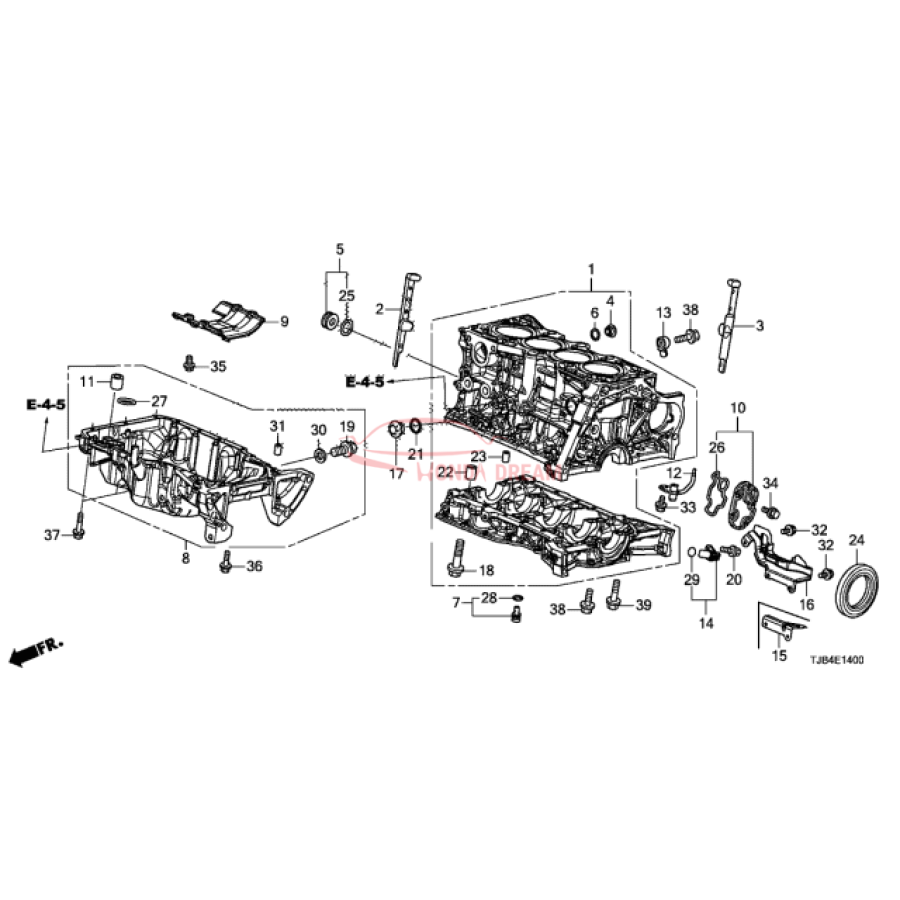 Engine Oil Pan (11200-6B2-A00) - 1