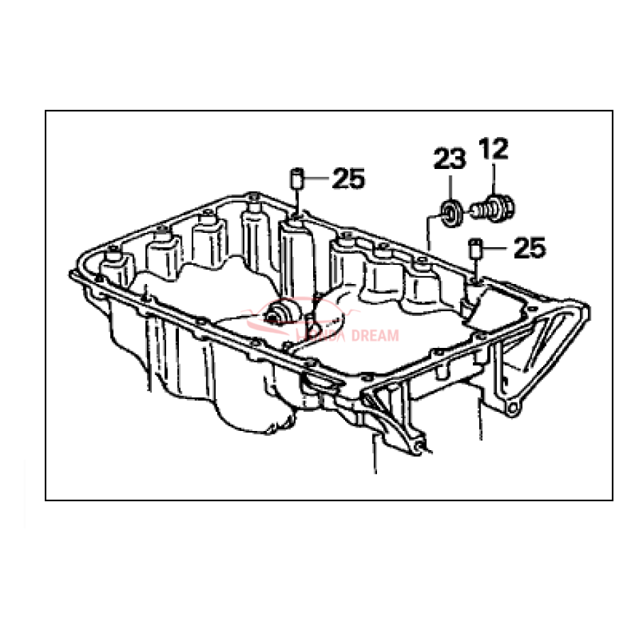 Engine Oil Pan (11200-PGE-A00) - 1
