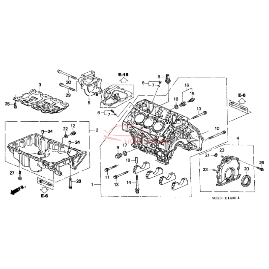 Engine Oil Pan (11200-PGE-A00) - 2