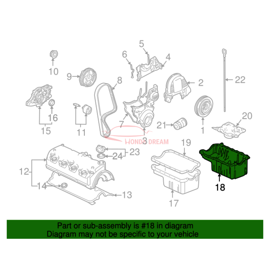 Engine Oil Pan (11200-PLE-000) - 3