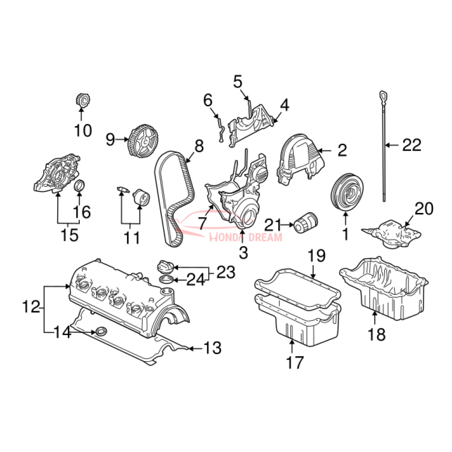 Engine Oil Pan (11200-PLE-000) - 2