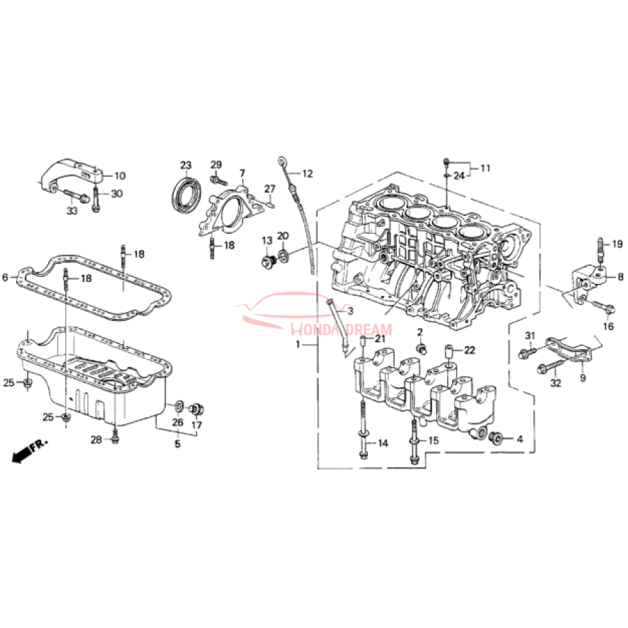 Engine Oil Pan (11200-PM1-000) - 1