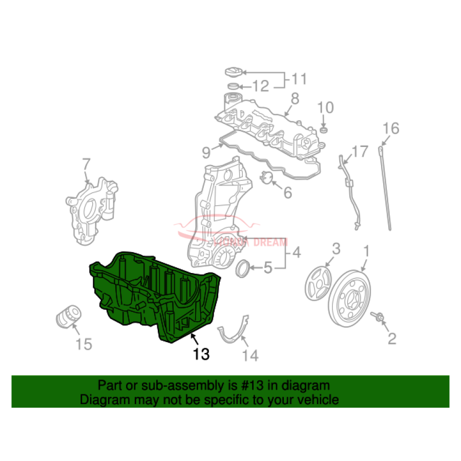 Engine Oil Pan (11200-PZA-000) - 3