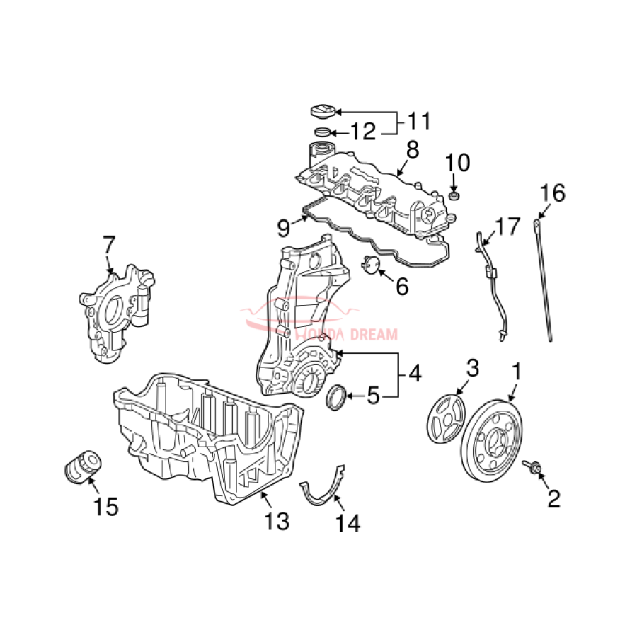 Engine Oil Pan (11200-PZA-000) - 2