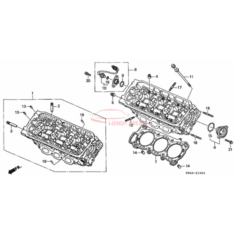 Прокладка головки блоку циліндрів (12251-P8C-A01) - 1