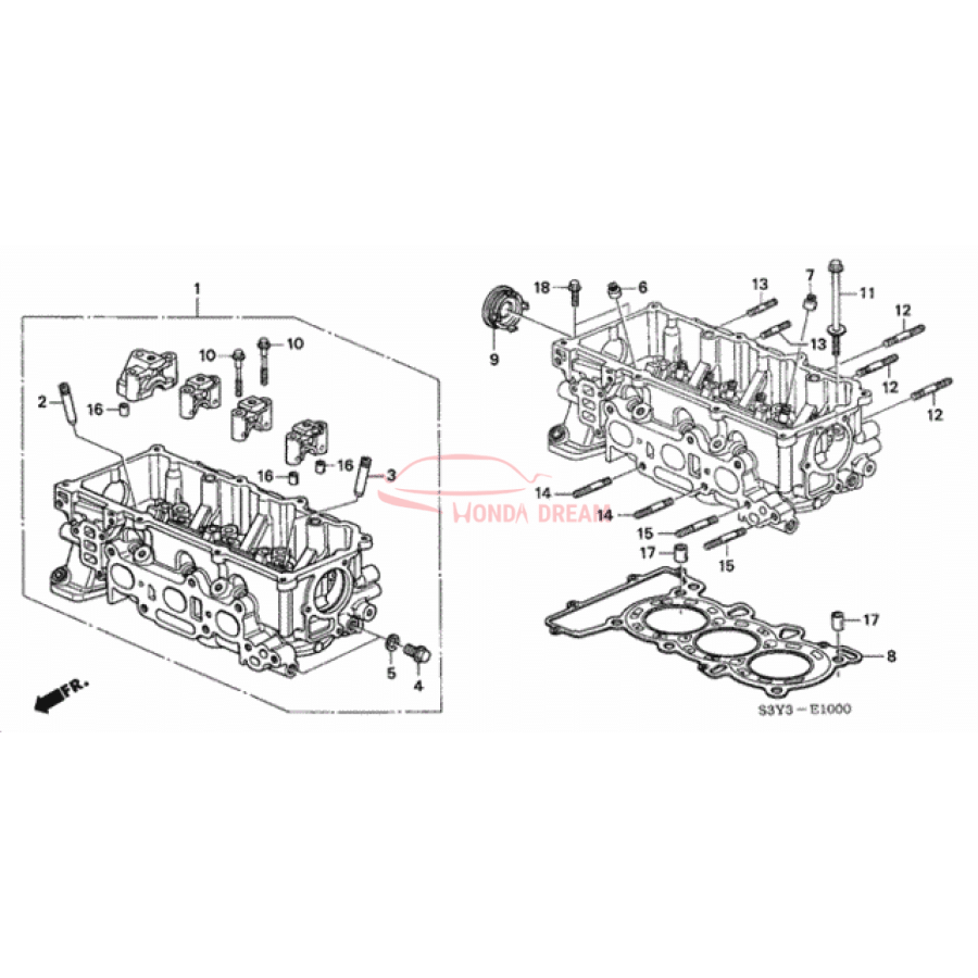 Прокладка головки блоку циліндрів (12251-PHM-004) - 1