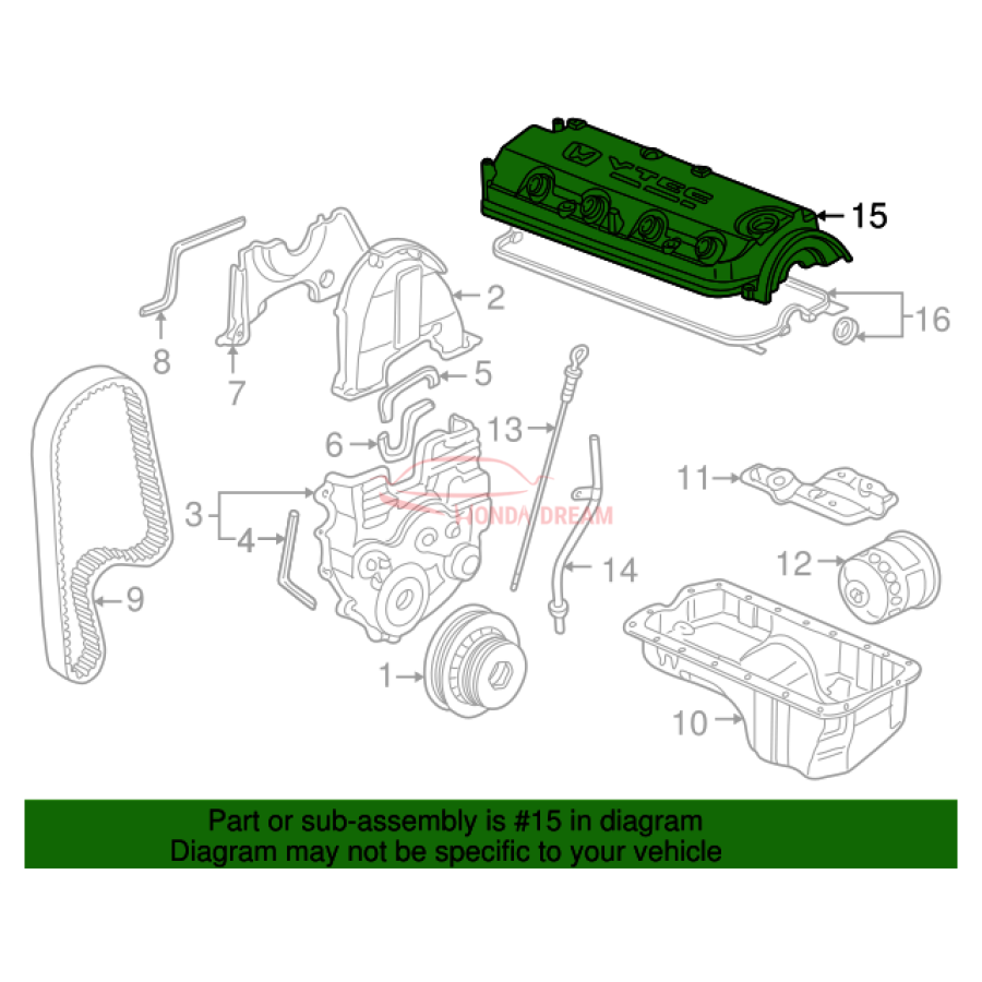 Клапанна кришка (12310-PAA-A00) - 2