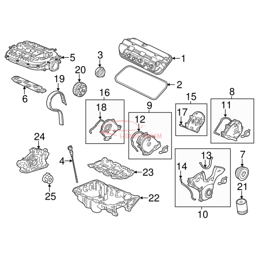 Клапанна кришка, передня (12310-R70-A00) - 3