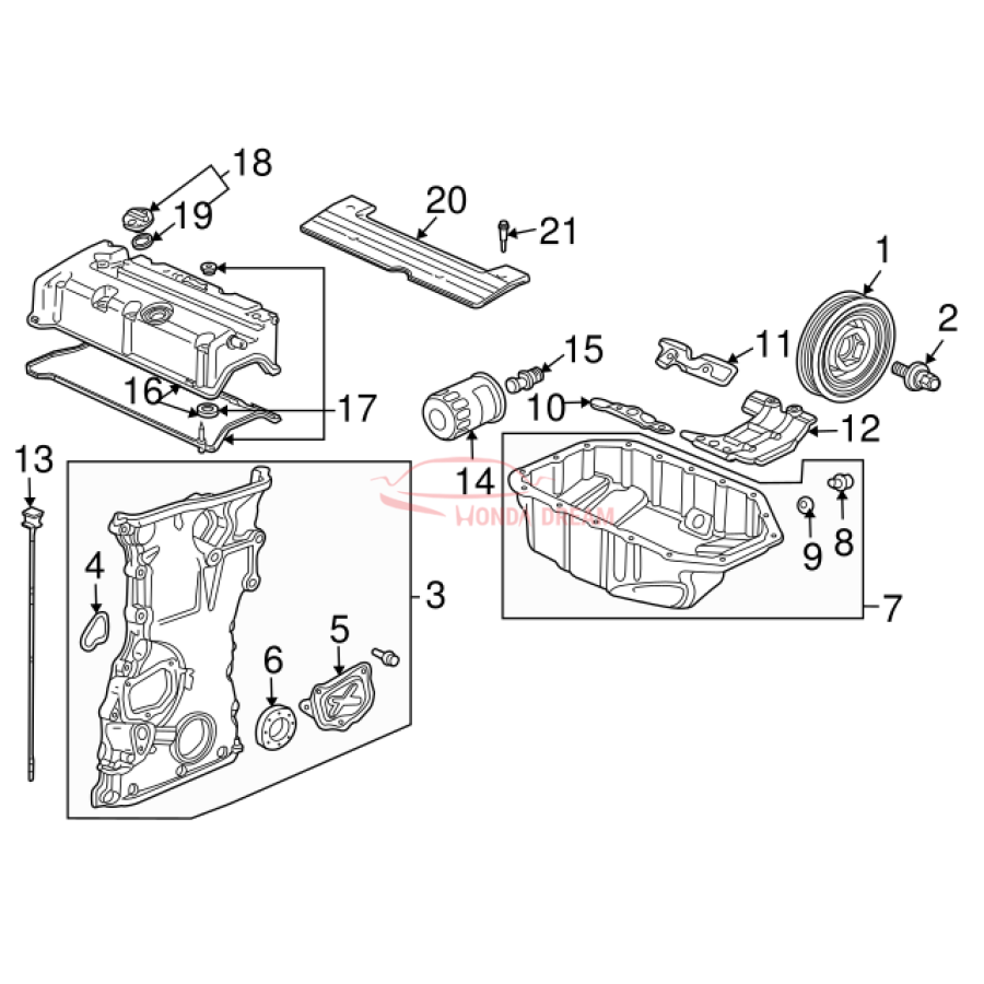 Клапанна кришка (12310-RAA-A00) - 3