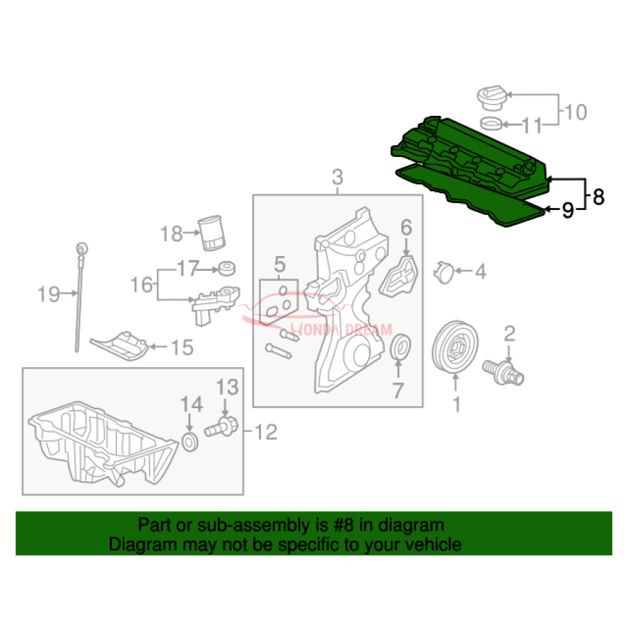 Клапанна кришка (12310-RNA-A01) - 2