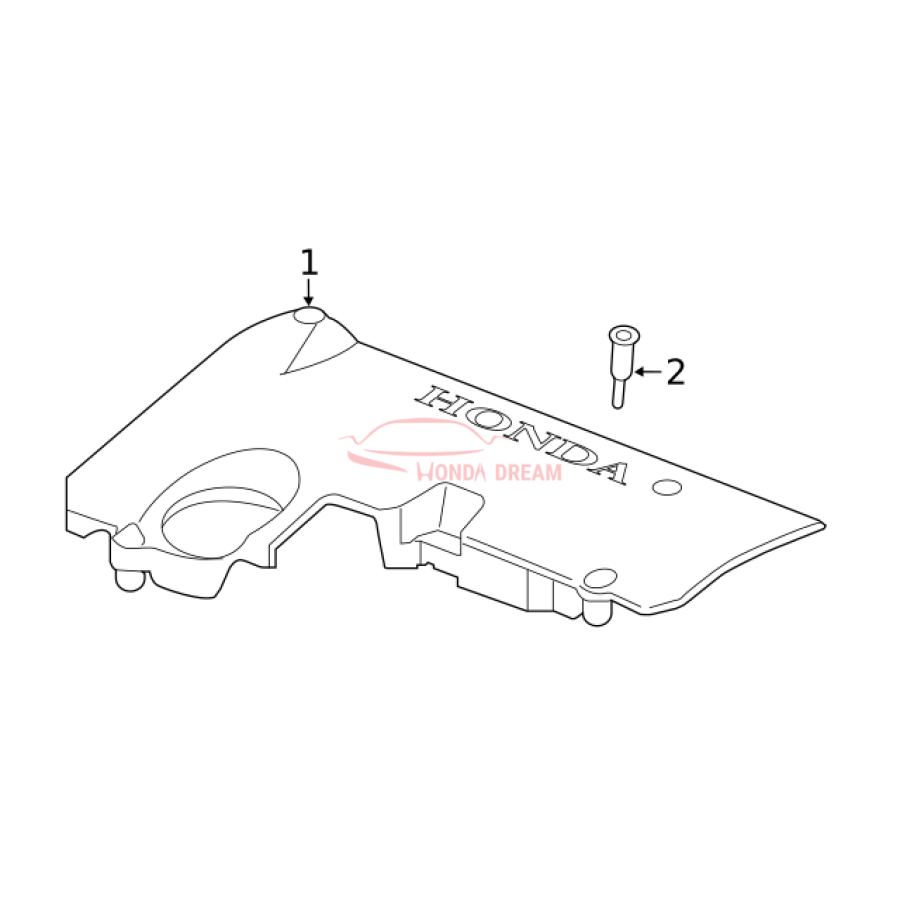 Декоративна накладка клапанної кришки (12500-5BA-A00) - 3