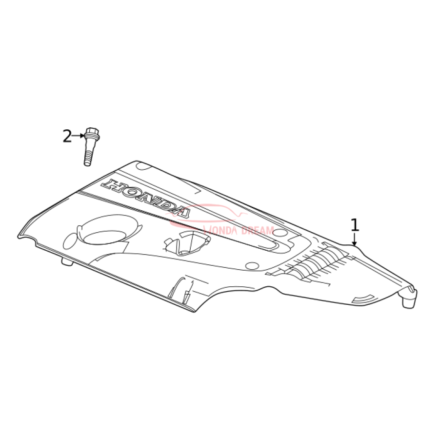 Декоративна накладка клапанної кришки (12500-5BF-A01) - 3