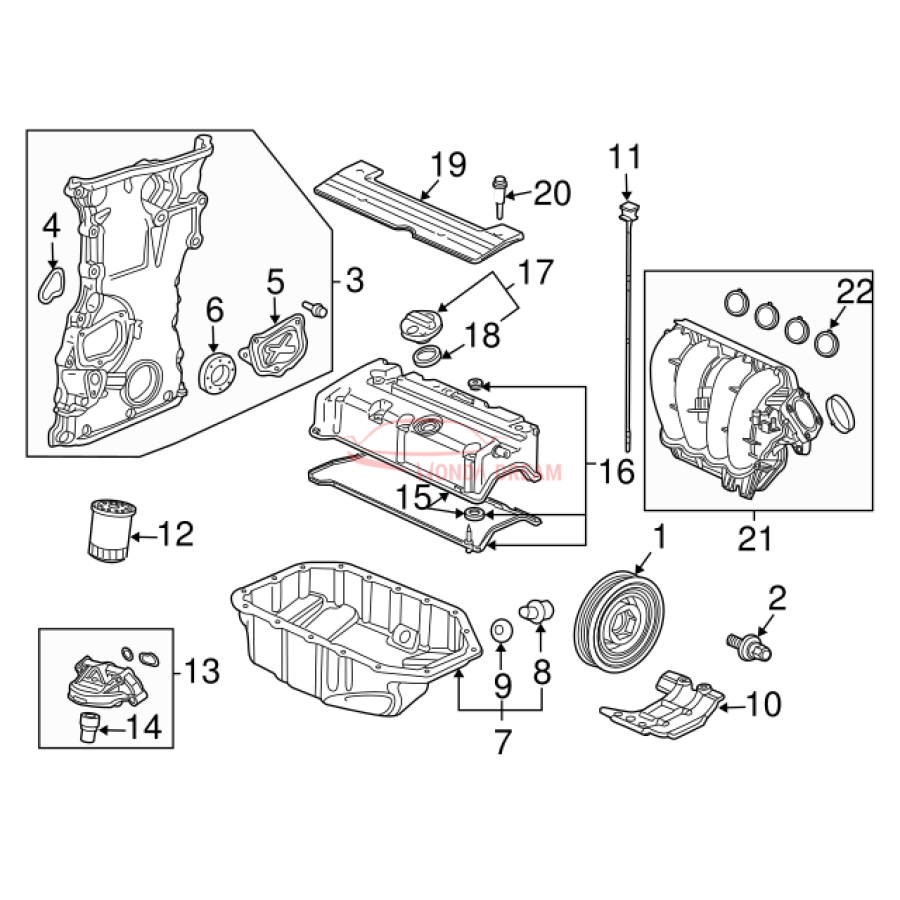 Декоративна накладка клапанної кришки (12500-R40-A00) - 3