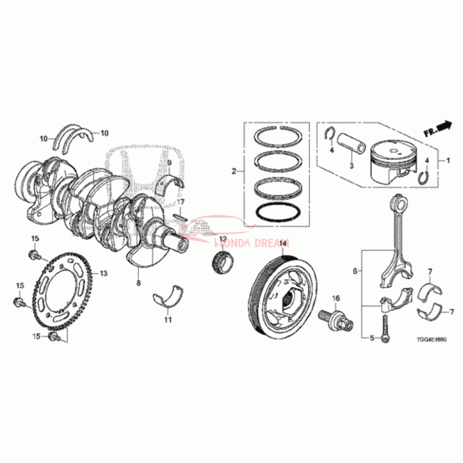 PISTON SET (13010-59B-J00) - 1