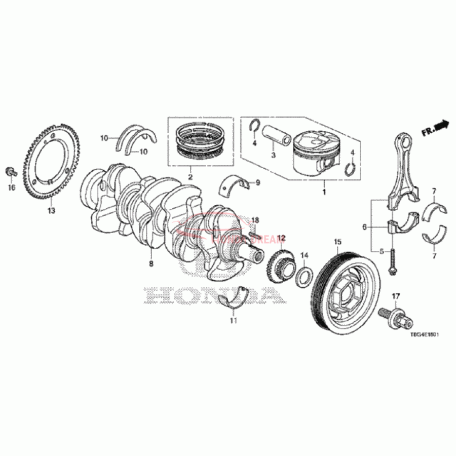 PISTON A SET (13010-5BA-A00) - 1