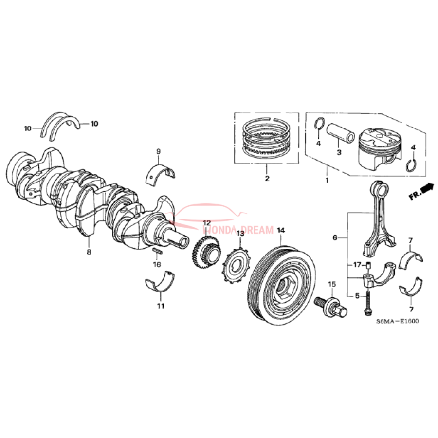 PISTON A SET (13010-PRB-A01) - 2
