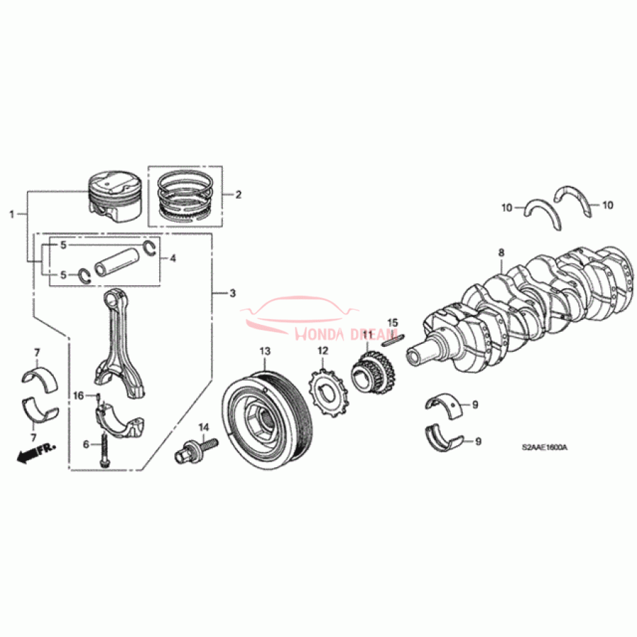 PISTON A SET (13010-PZX-A00) - 1