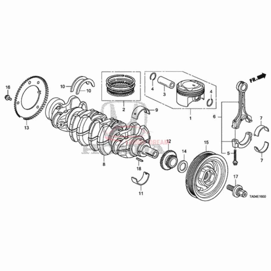 PISTON A SET (13010-R40-A00) - 1