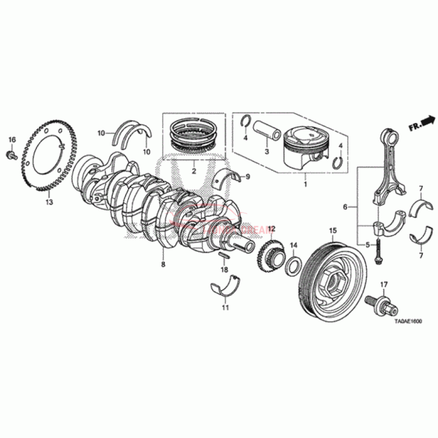 PISTON A SET (13010-R40-A10) - 1