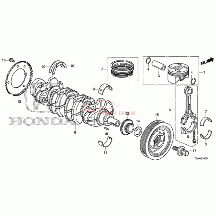 PISTON A SET (13010-R5A-A10) - 1