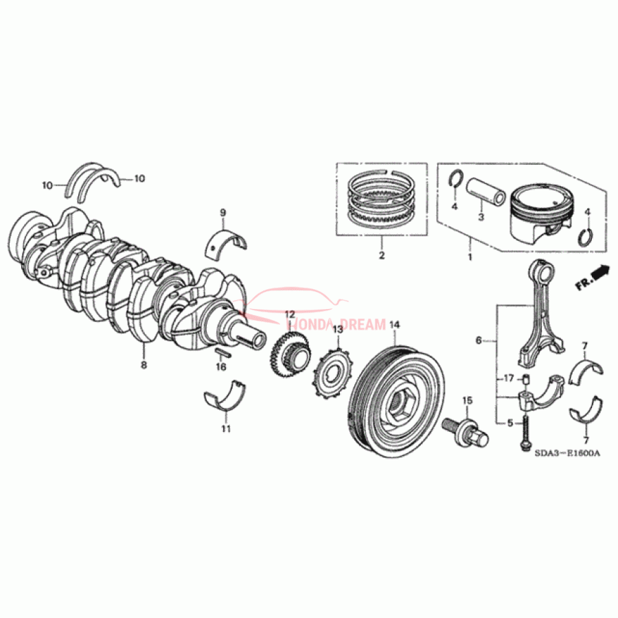 PISTON A SET (13010-RAA-A01) - 1