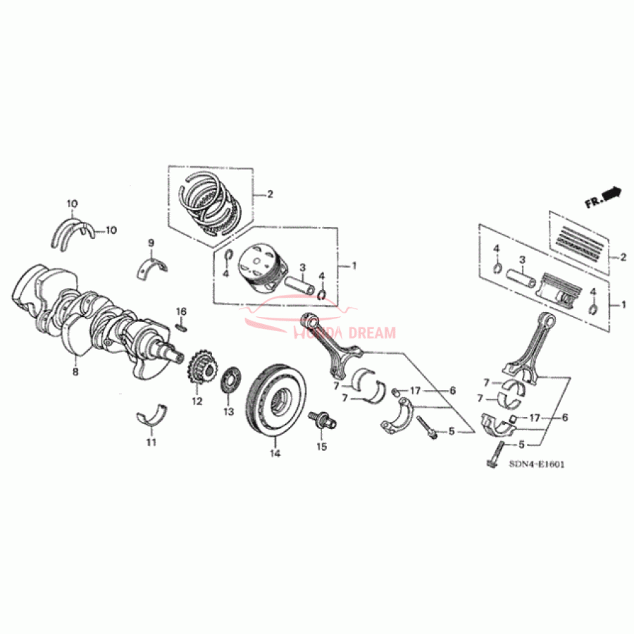 PISTON SET (13010-RCA-A00) - 1