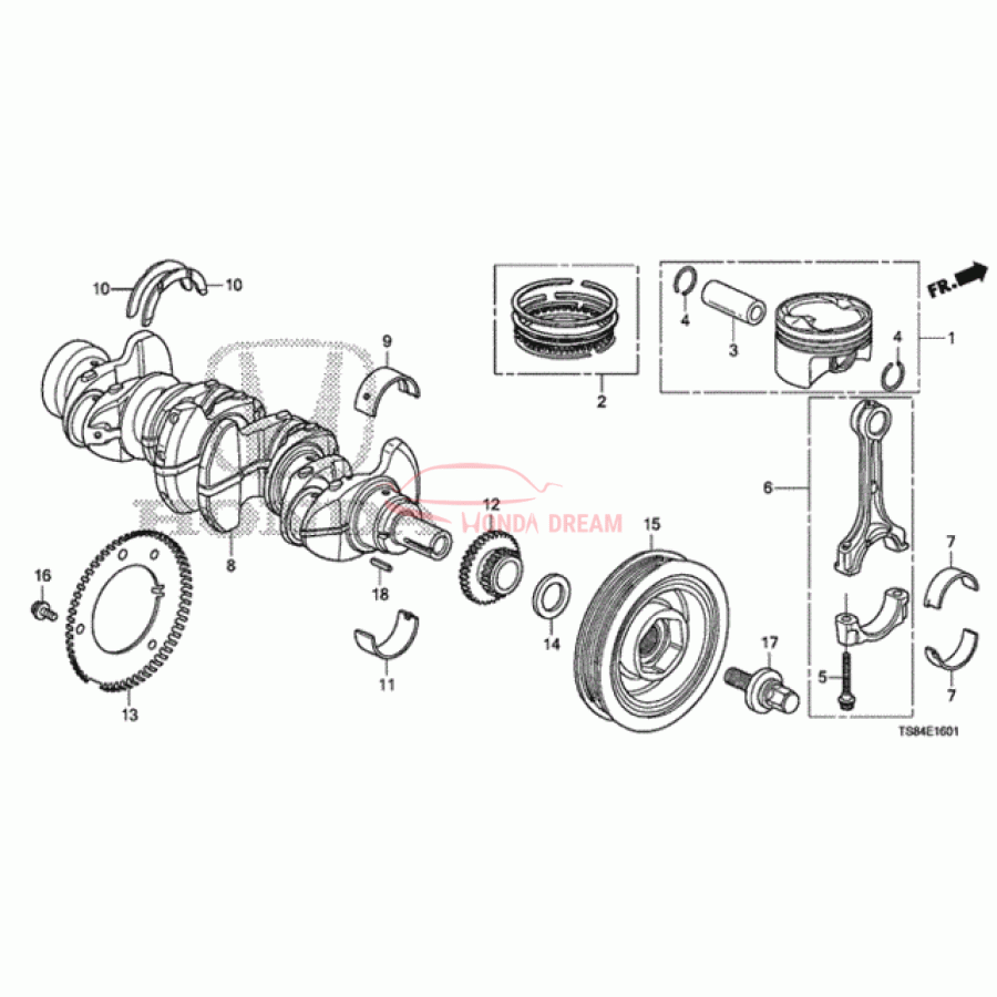 PISTON A SET (13010-RL5-A00) - 1