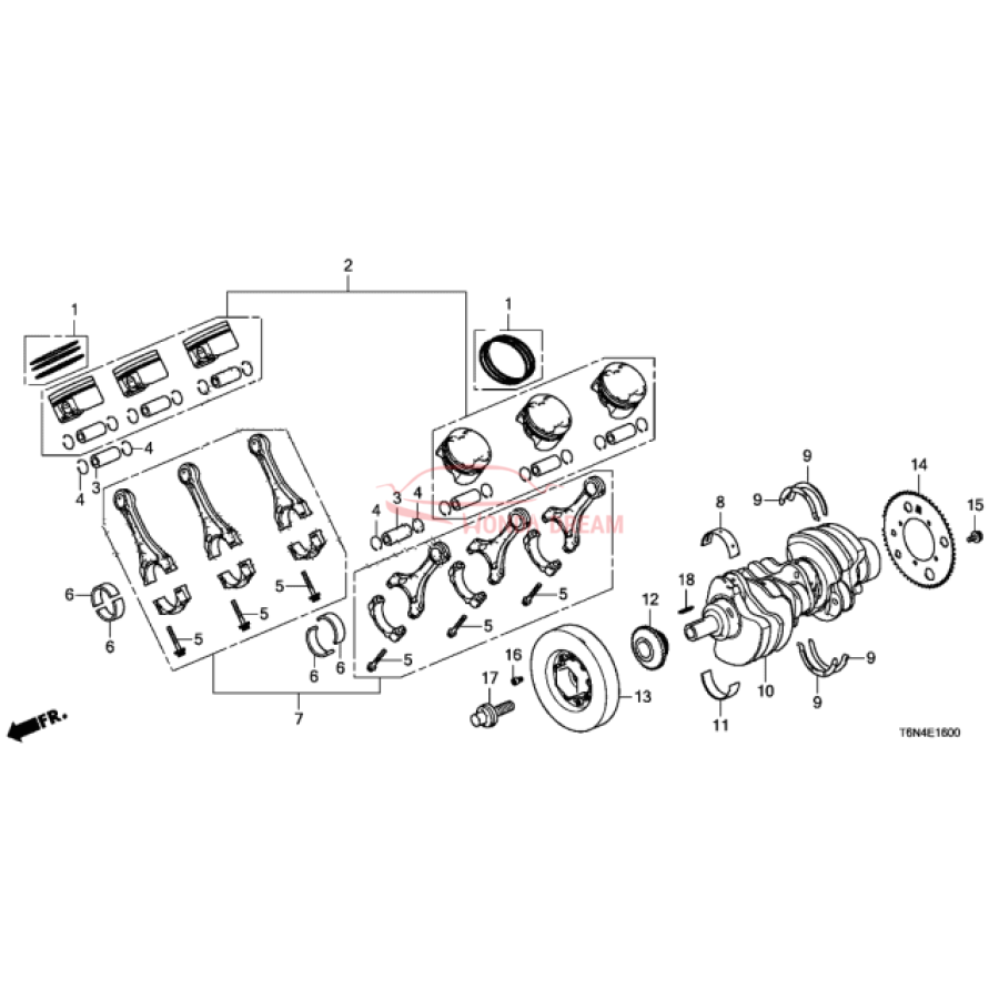 RING SET,PISTON (13011-58G-A01) - 1