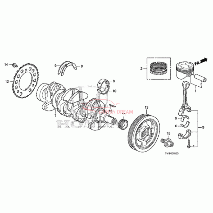 RING SET,PISTON (13011-5N7-004) - 1