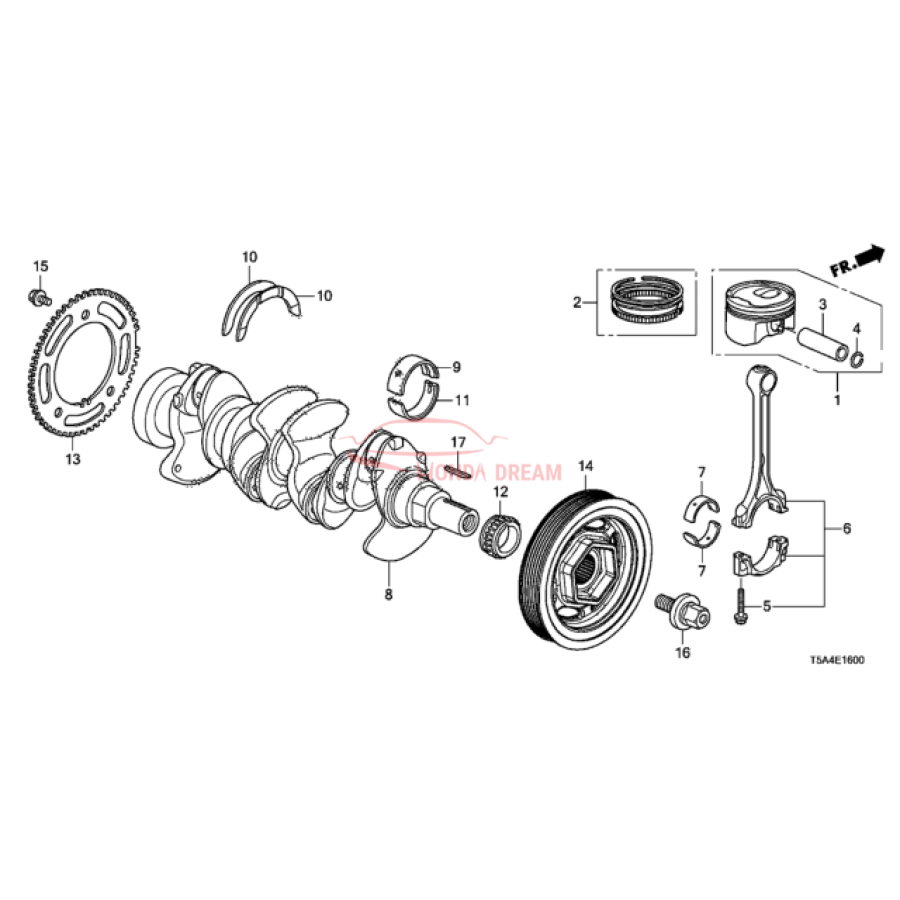 RING SET,PISTON (13011-5R0-014) - 1