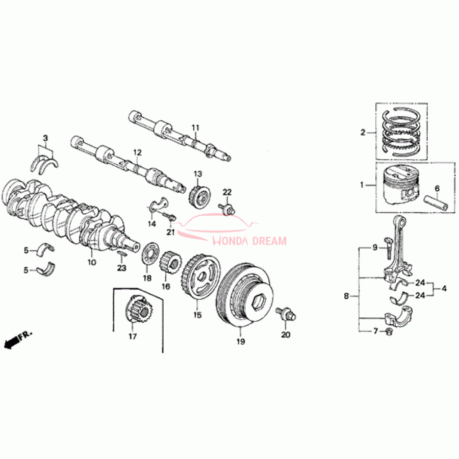 RING SET,PISTON (13011-P5M-013) - 1