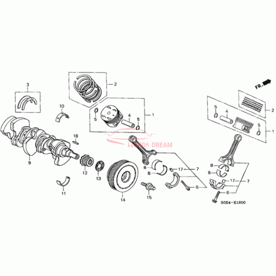 RING SET PISTON (13011-PGE-A01) - 1