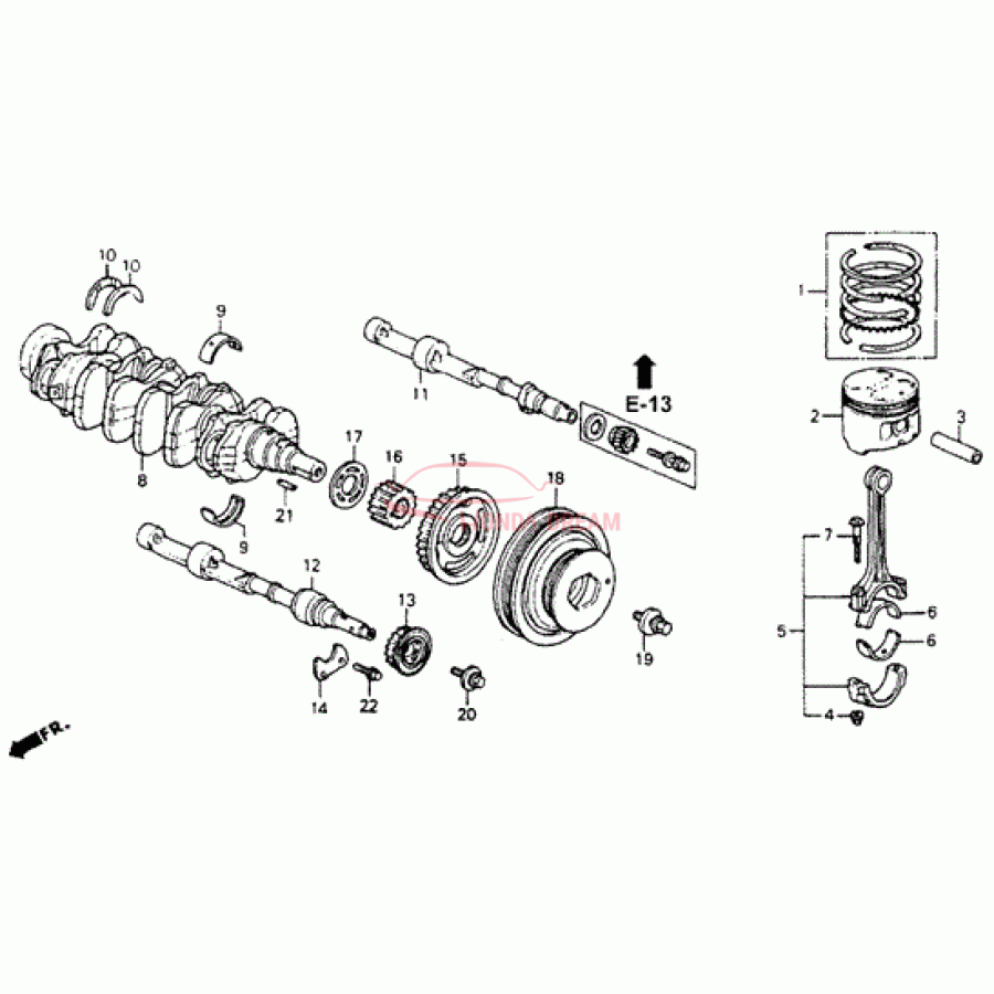 RING SET,PISTON ( (13011-PT0-B04) - 1