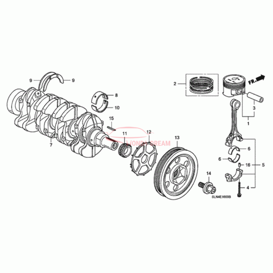 RING SET,PISTON (13011-PWC-J01) - 1