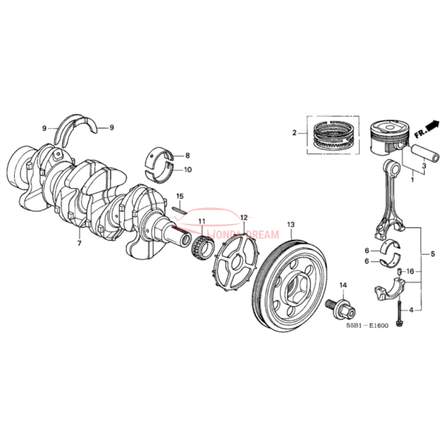 RING SET,PISTON (13011-PZA-024) - 1