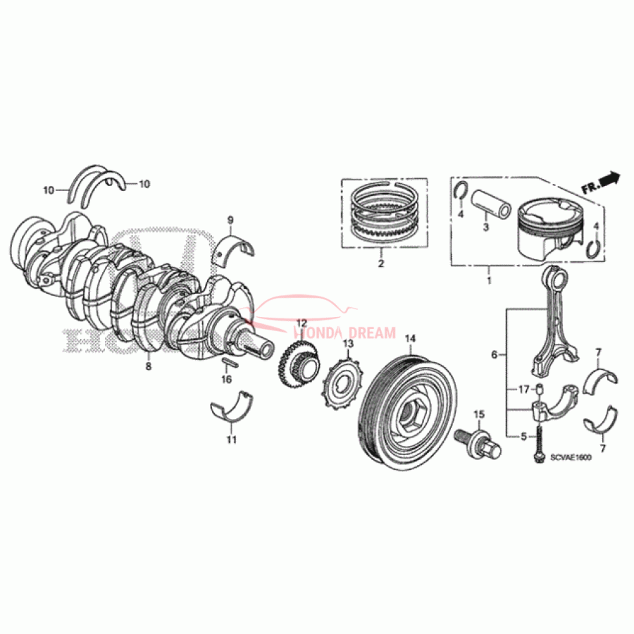 RING SET,PISTON (13011-PZD-004) - 1