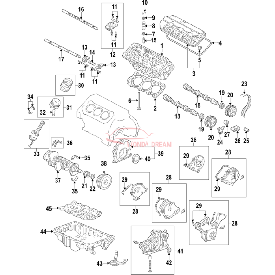 RING SET,PISTON (13011-R70-A02) - 1