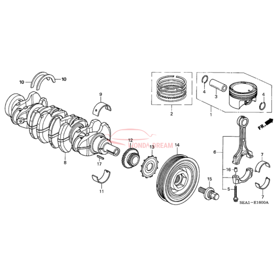 RING SET,PISTON (13011-RBB-006) - 3