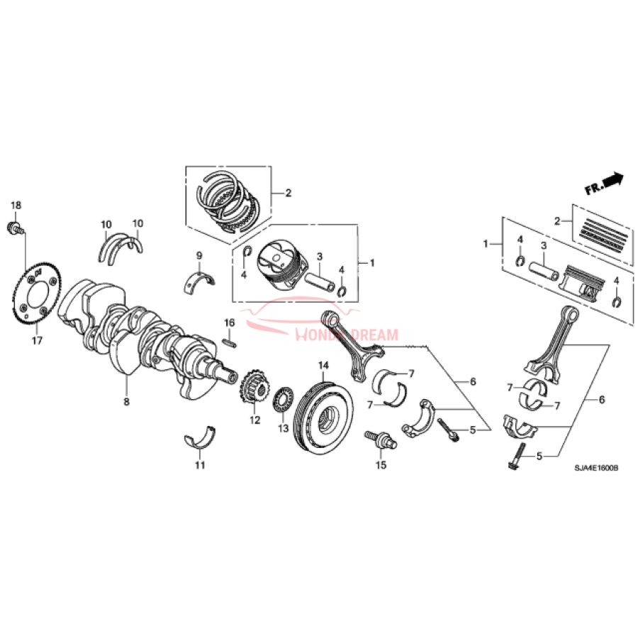 RING SET,PISTON (13011-RKG-A01) - 1