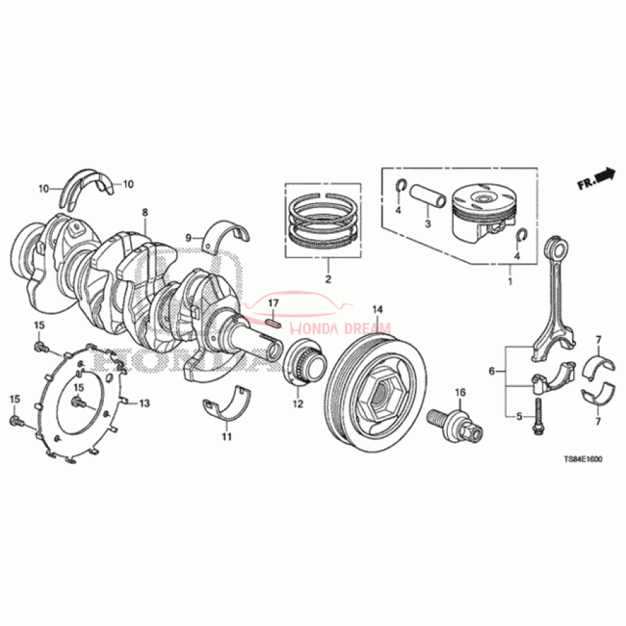 RING SET,PISTON (13011-RNB-A02) - 1