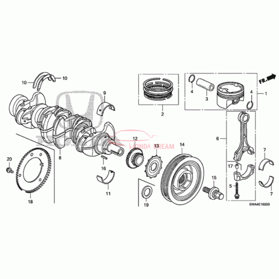 RING SET,PISTON (13011-RZA-004) - 1