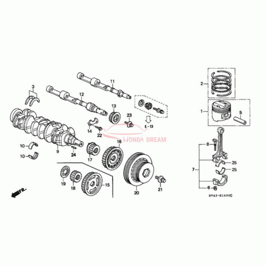 WASHER SET, THRUST (13014-P11-810) - 1