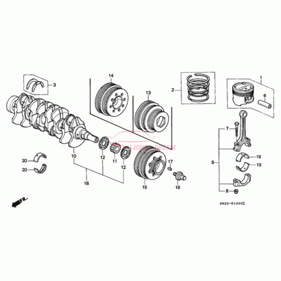 WASHER SET, THRUST (13014-PD1-S20) - 1