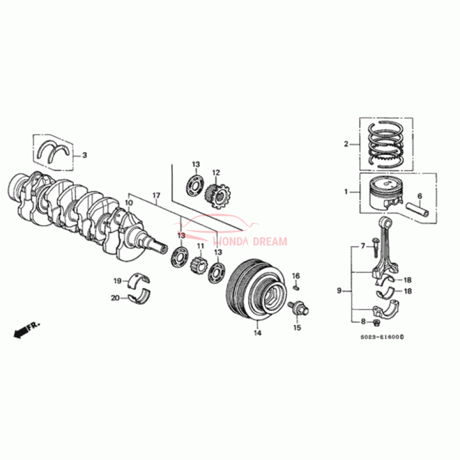 WASHER SET, THRUST (13014-PG6-S20) - 1