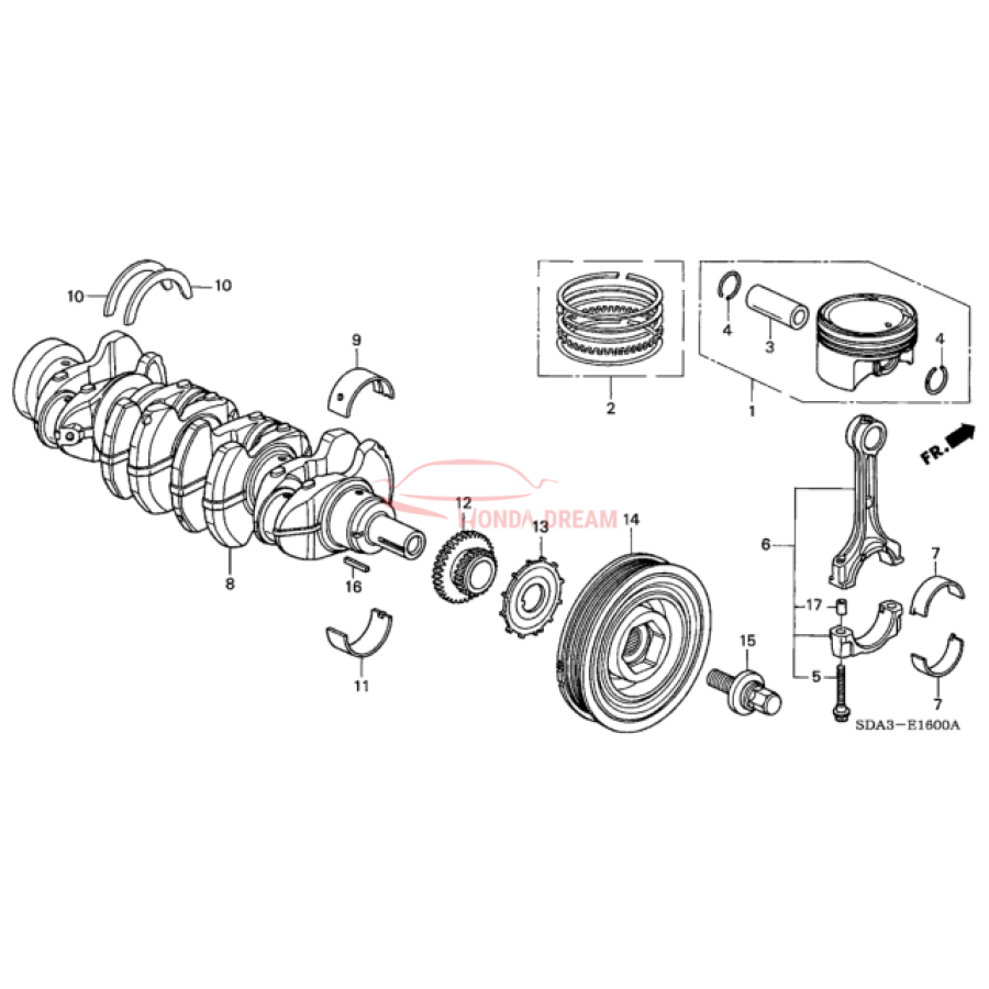 PISTON B SET (13020-RAA-A01) - 2