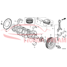 Ring Set, Piston (Over Size) (0.25) (13021-RL5-A02) - 3