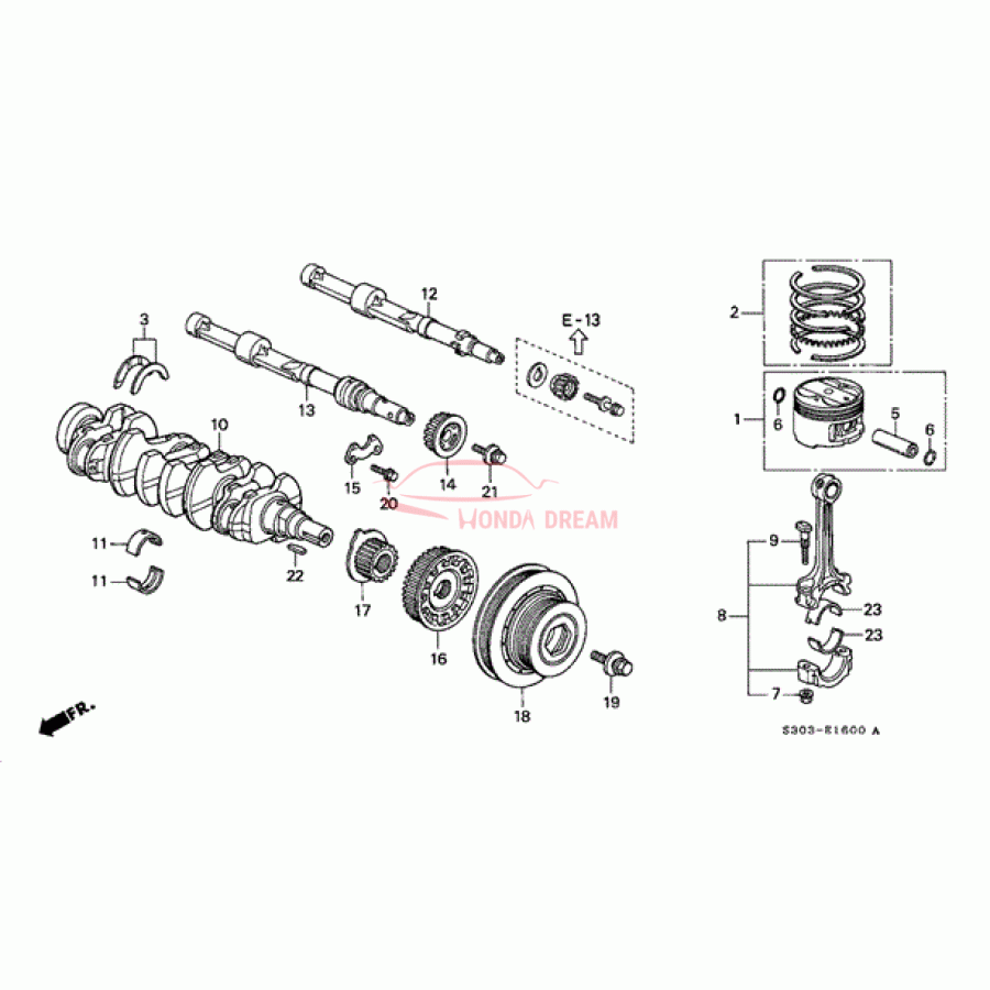 Piston Set (0.25) (13030-P5M-A00) - 1