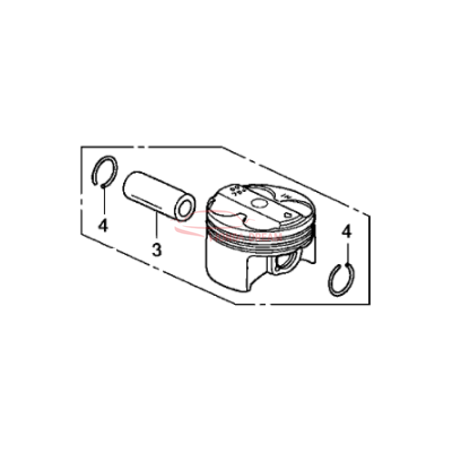 Piston Set (0.25) (13030-PRB-A01) - 3