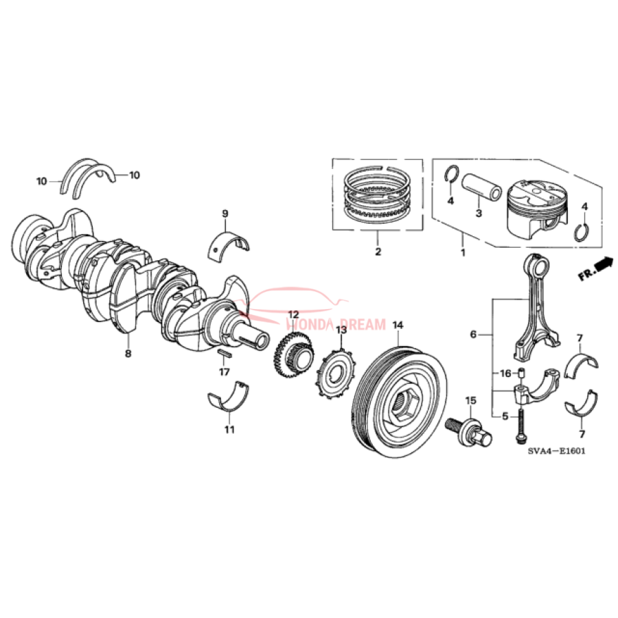 Piston Set (0.25) (13030-PRB-A01) - 2